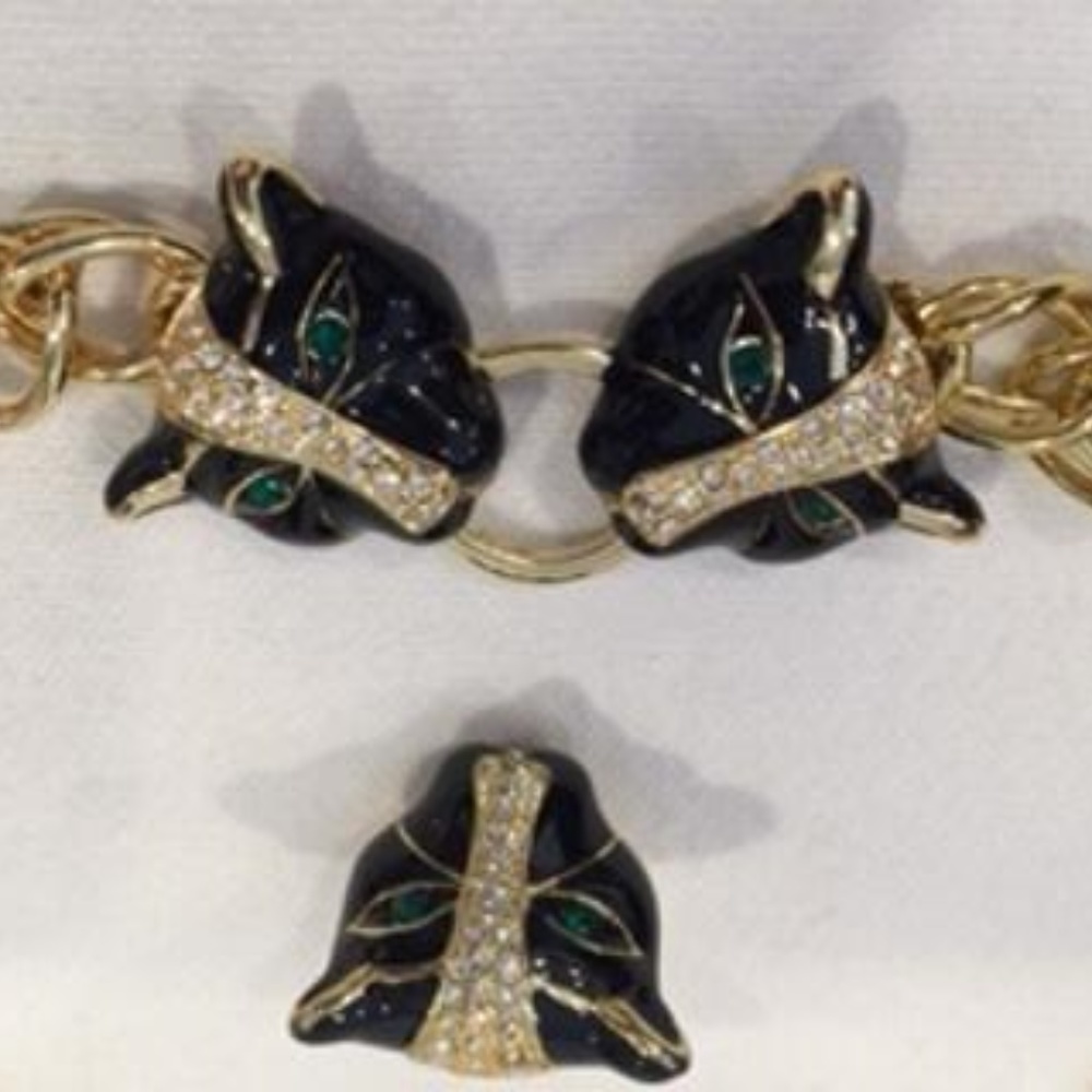 Stunning Panter Necklace and Matching Ring - Picture 7 of 7